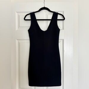 Forever 21 Mini Black Ribbed Dress